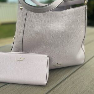 Kate Spade Light Purple Shoulder Bag and Wallet